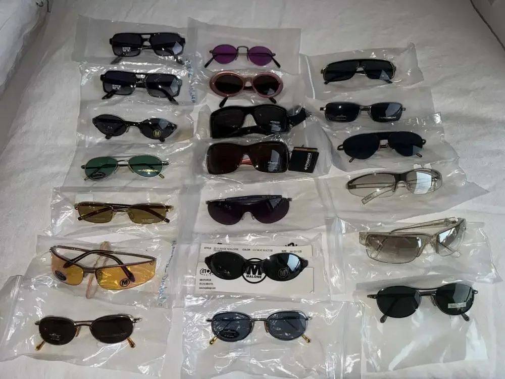 Large Maurice Malone Moja Vintage Sunglasses (RAVE STL) Wholesale Lot (18 Pairs)
